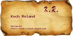 Koch Roland névjegykártya
